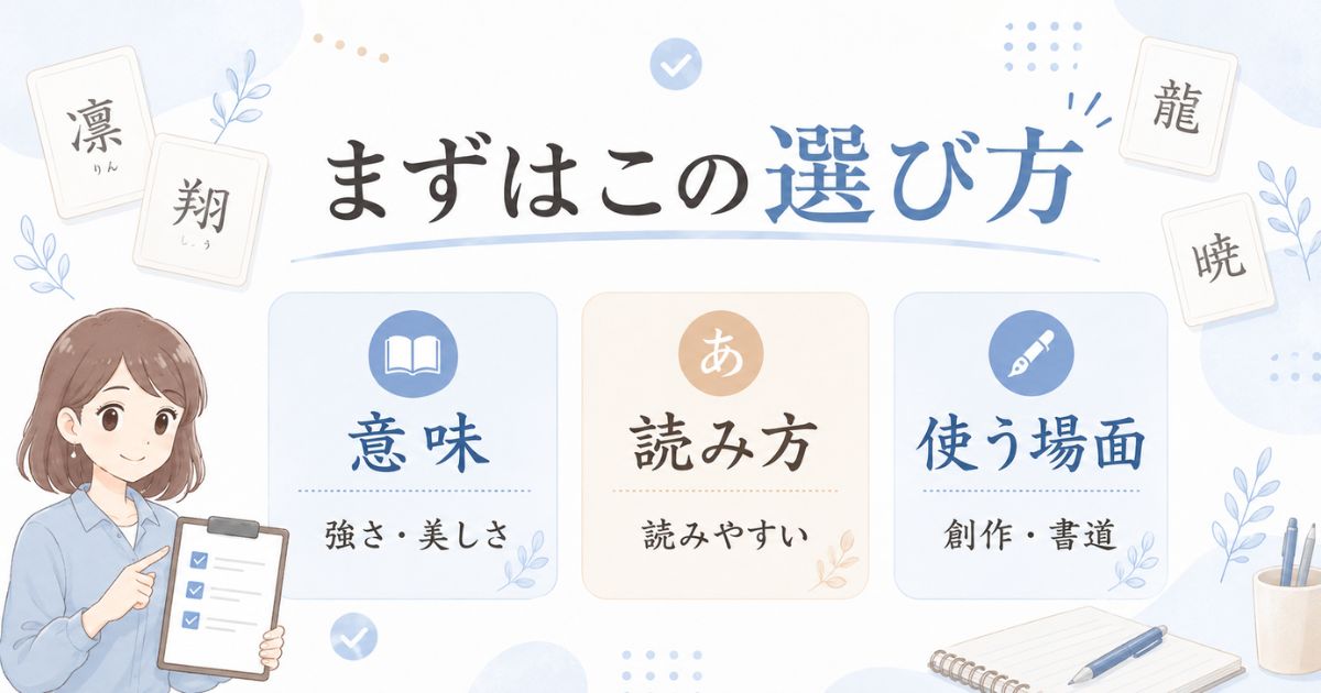 かっこいい漢字を意味・読み方・使う場面で選ぶポイント