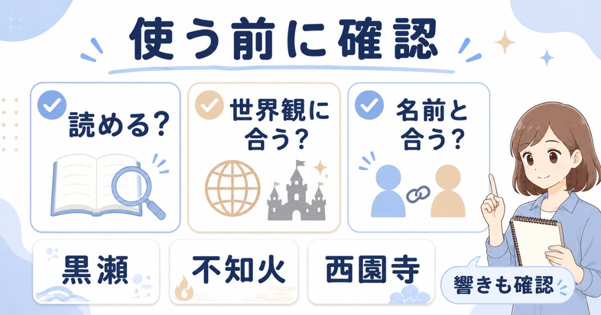 創作やキャラ名で苗字を使う前に確認したい読みやすさと相性のポイント