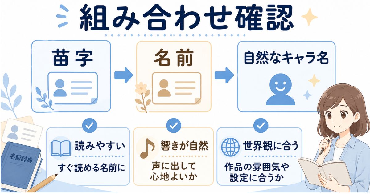 苗字と名前を組み合わせるときの読みやすさや響きの確認ポイント