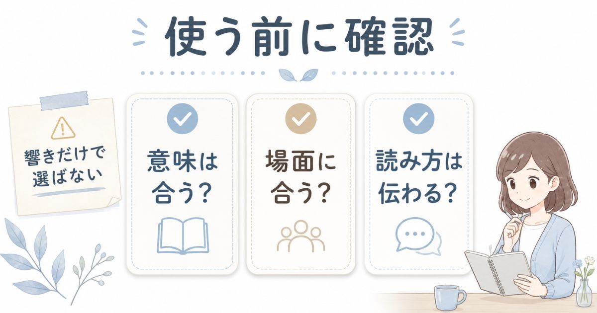 おしゃれな四字熟語を使う前に意味・場面・読み方を確認するポイント