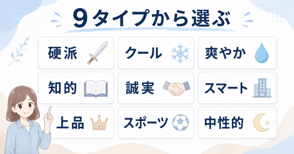 男性向けのかっこいい苗字を硬派・爽やか・知的など9タイプから選ぶ図解