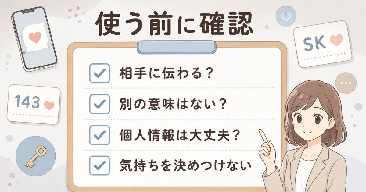 恋愛記号を使う前に確認したい伝わり方・解釈・個人情報の注意点