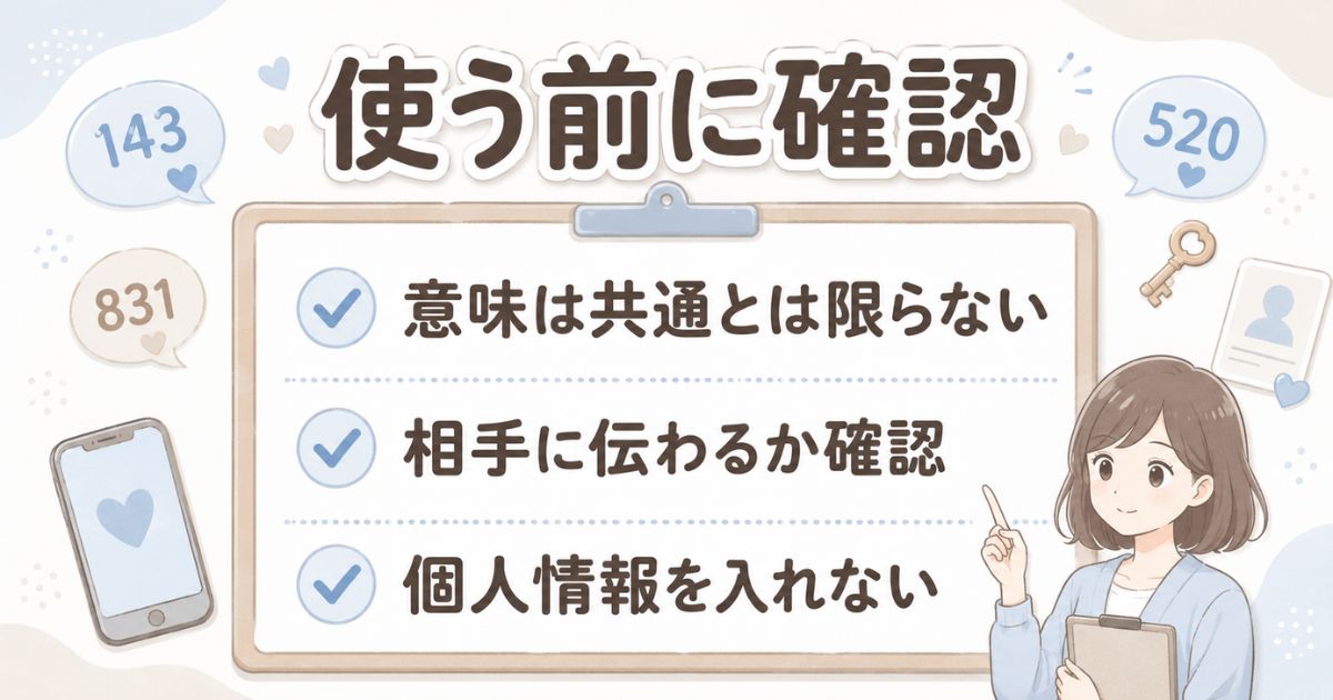 数字の恋愛記号を使う前に意味や個人情報を確認するポイント