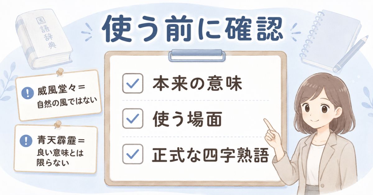 自然を表す四字熟語を使う前に確認したい意味と用途の注意点