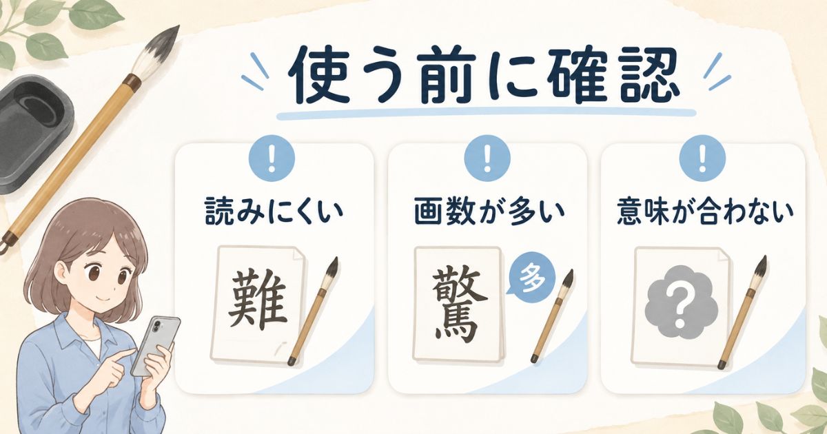 書道で四字熟語を選ぶ前に確認したい読みやすさや画数の注意点