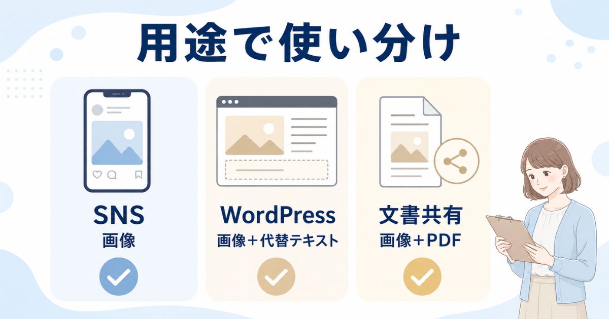 SNS・WordPress・文書ソフトでそしじを使い分ける方法