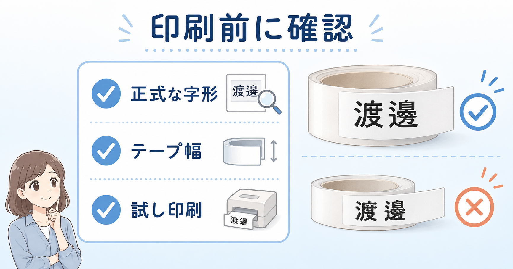 区点コード入力前に型番・コードの種類・収録文字を確認する手順