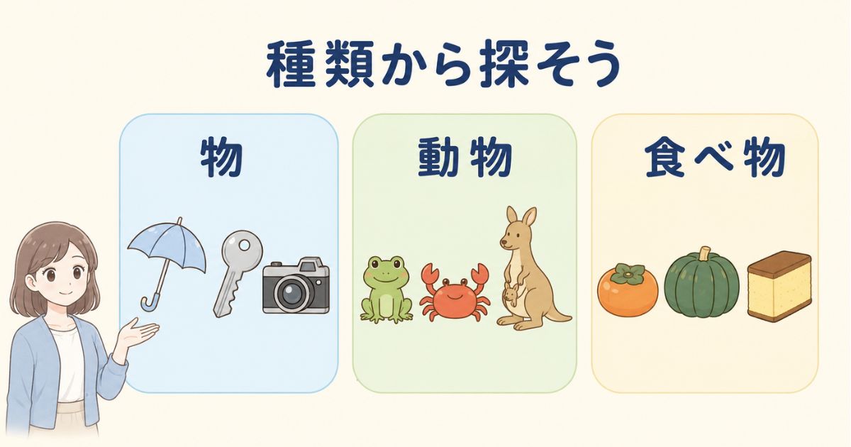 物・動物・食べ物に分類した「か」から始まる言葉