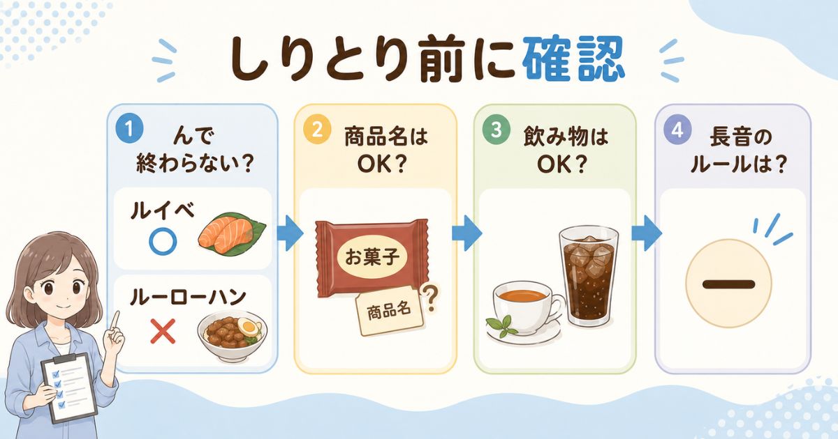 るから始まる食べ物をしりとりで使う前に確認したい4つのルール