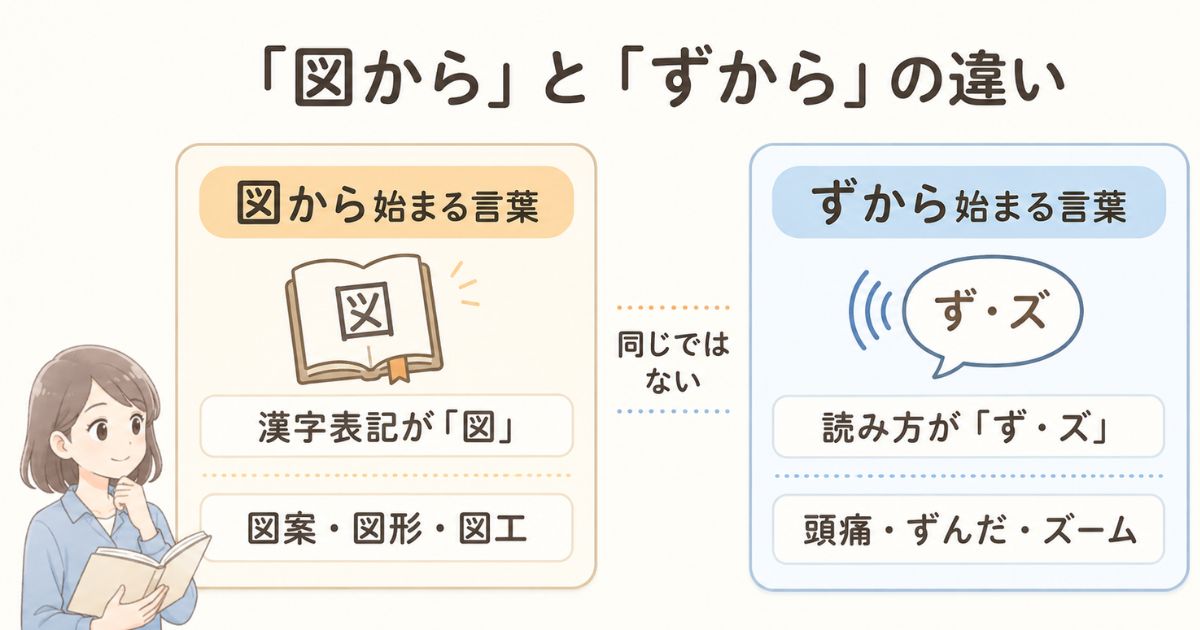 「図から始まる言葉」と「ずから始まる言葉」の違い